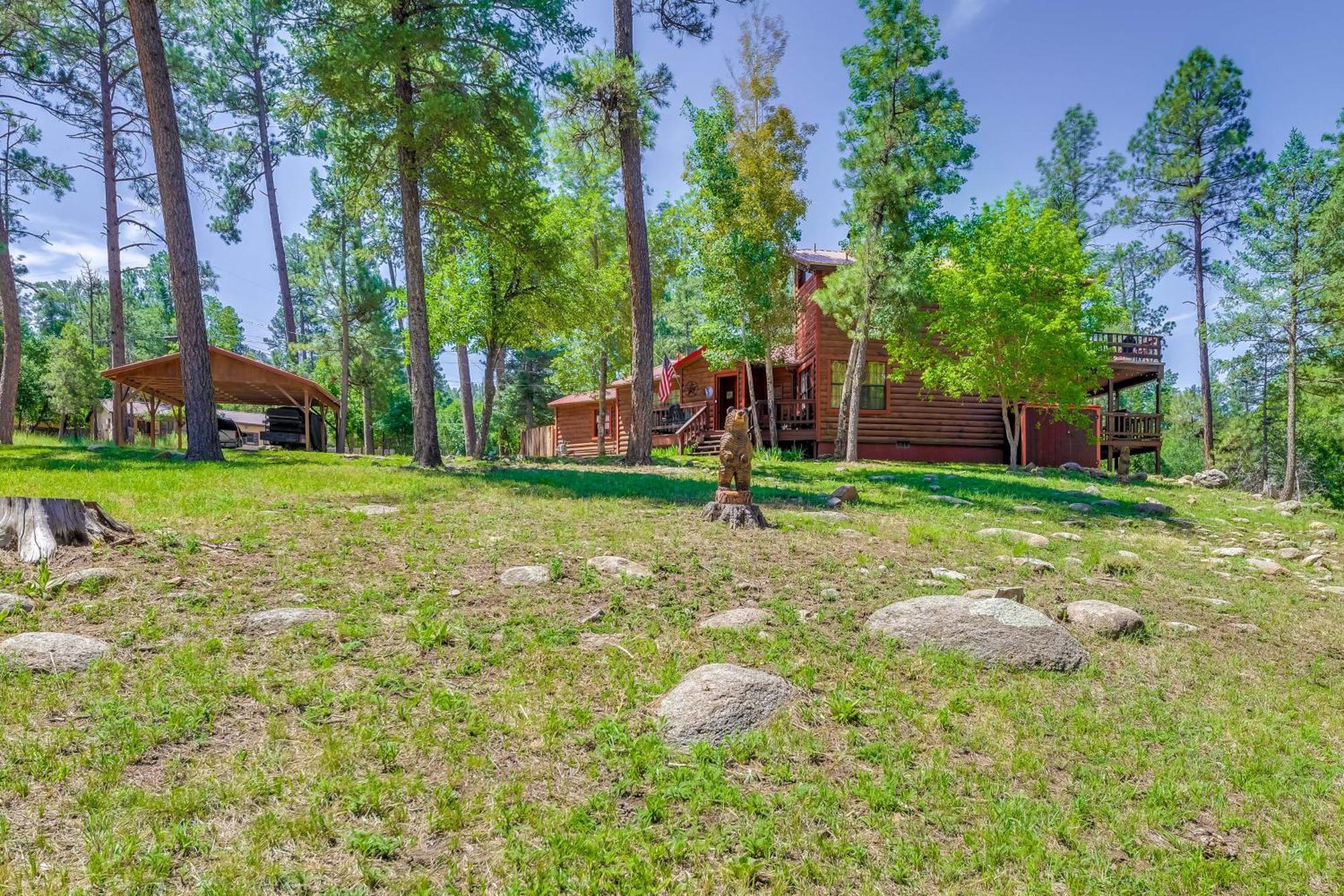 Unique Bear Country Cabin In Ruidoso With Hot Tub! Exterior photo